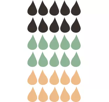 Farve dråber wallstickers - TenStickers