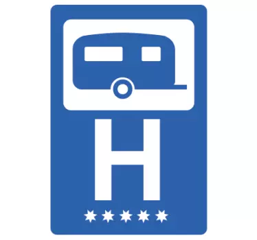 Fem-stjernet klistermærke til campingvogn - TenStickers