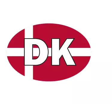 Flag denmark bilmærke køretøj klistermærke - TenStickers