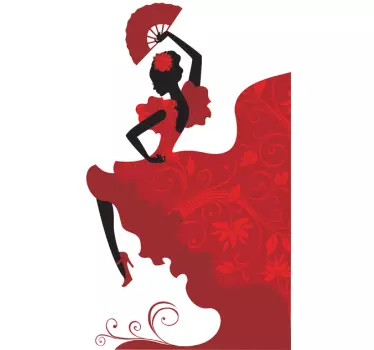 Flamenco danser vægklistermærke - TenStickers