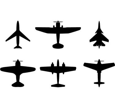 Fly silhuet objekt vægklistermærker - TenStickers
