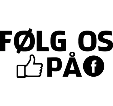 Følg os på facebook business sticker - TenStickers