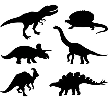 Forskellige dinosaurier hjemmemur klistermærke - TenStickers