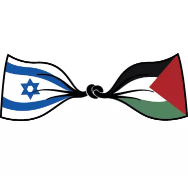 Fred israels palestinske flag dekal - TenStickers