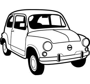 Gamle fiat 500 klistermærke - TenStickers