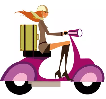 Glamour pige 29 vægklistermærke - TenStickers