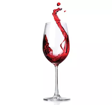 Glas vin køleskab klistermærke - TenStickers