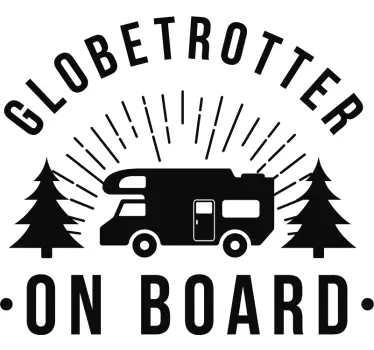 Globetrotter klistermærke til campingvogn - TenStickers