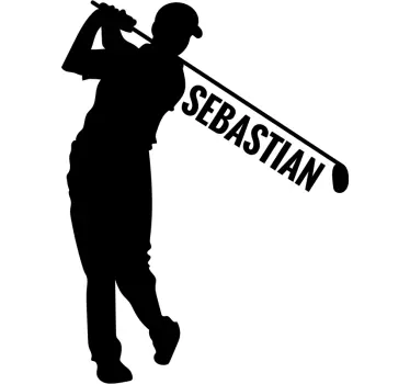 Golfspiller hjemmemur klistermærke - TenStickers