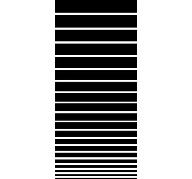 Gradient linjer dekorativt glas klistermærke - TenStickers