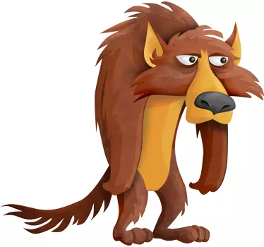 Grumpy ulv væg klistermærke - TenStickers