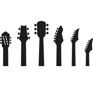Guitar nekcs vægklistermærke - TenStickers