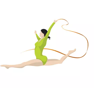 Gymnast dekorativt klistermærke - TenStickers