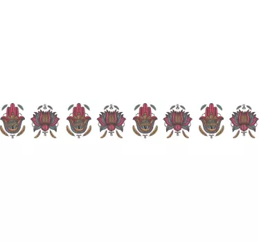 Hamsa mano yoga kant klistermærke - TenStickers