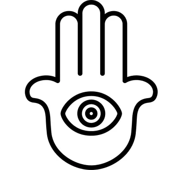 Hamsa symbol bil klistermærke - TenStickers