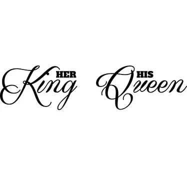 Her King his Queen sticker - TenStickers