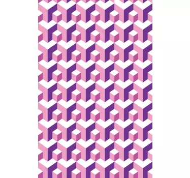 Hexagonal trompe l'oeil møbelmærkat - TenStickers
