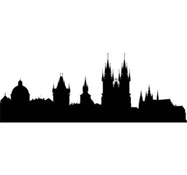Dekorative klistermærke skyline prague - TenStickers