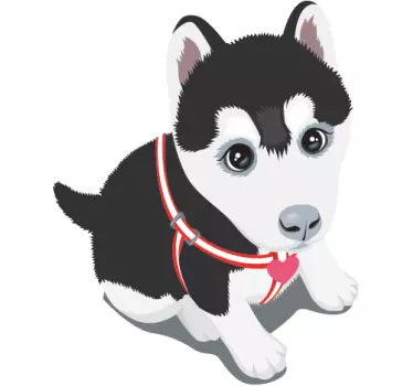 Husky hvalpemærkat - TenStickers