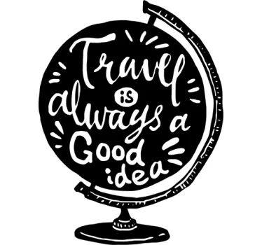 Inspirerende globus sticker - TenStickers