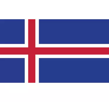 Island flag klistermærke - TenStickers