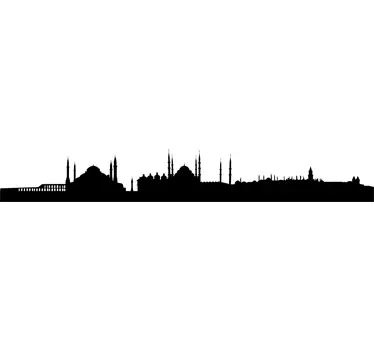 Istanbul silhuet vægklistermærke - TenStickers