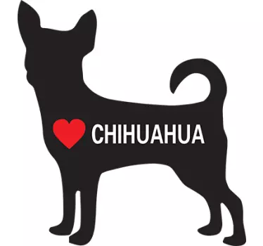 Jeg elsker chihuahua sticker til bil - TenStickers