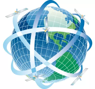 Jordklode satelit sticker - TenStickers