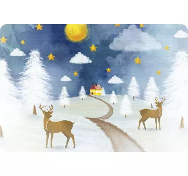 Jul postkort jul klistermærke - TenStickers