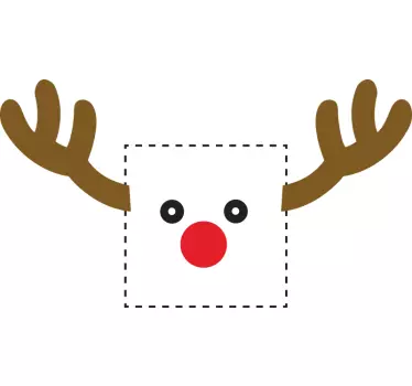 Julestickers Rudolf - TenStickers
