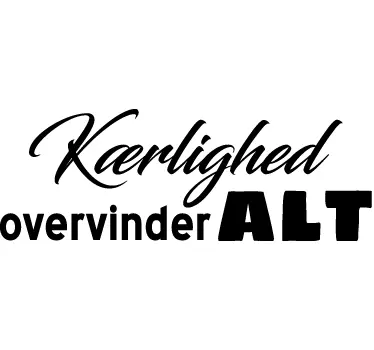 Kærlighed overvinder alt sticker - TenStickers
