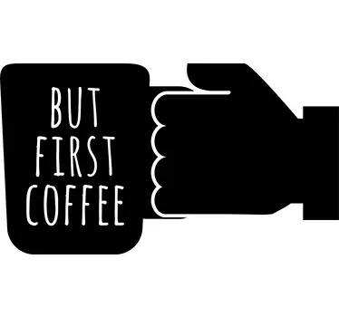 Kaffe første klistermærke - TenStickers
