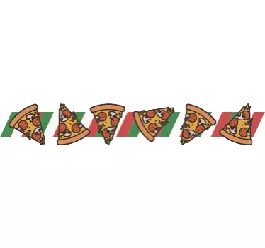 Kantbånd pizza wallsticker - TenStickers