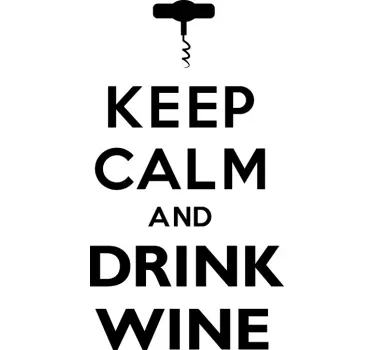 Keep calm and drink wine sticker - TenStickers