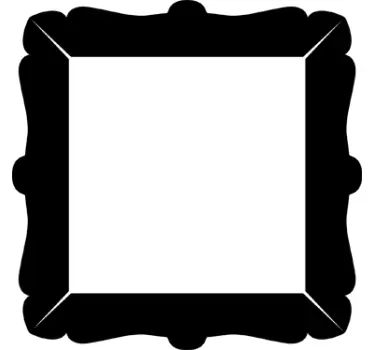 Klassisk firkantet ramme klistermærke - TenStickers