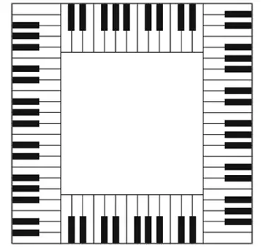 Klaver tastatur klistermærke - TenStickers