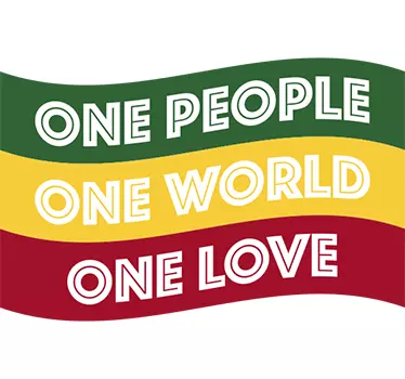 Klistermærke flag rasta one - TenStickers