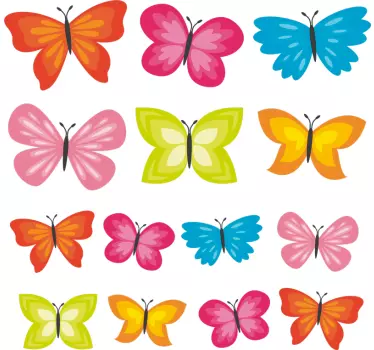 Klistermærke for foråret sommerfugle - TenStickers