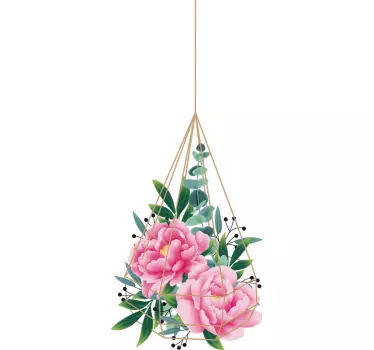 Klistermærke med eukalyptus blomster hjem - TenStickers