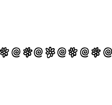 Klistermærke med spiraler og blomster - TenStickers
