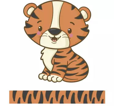 Klistermærke til bil med tiger og hale - TenStickers