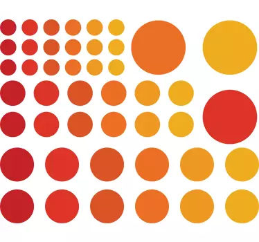 Klistermærke med varme toner cirkel - TenStickers