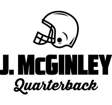 Klistermærke personaliseret navn quarterback - TenStickers