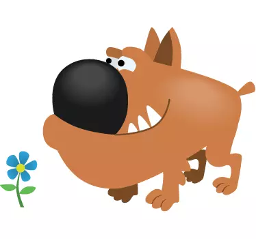 Klistermærke til børn brun tyr - TenStickers