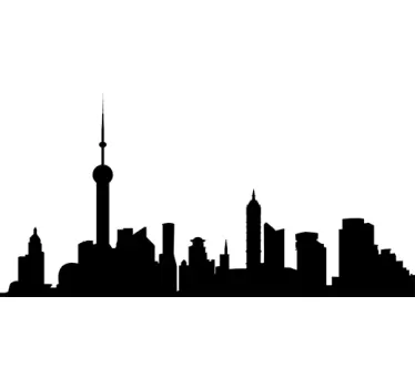 Klistermærke til byens skyline - TenStickers