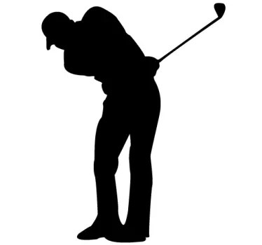 Klistermærke til golfspiller silhuet - TenStickers