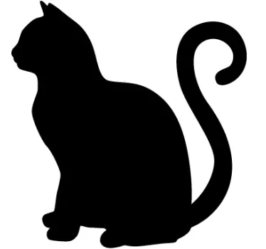 Klistermærke til tavle med kat silhuet - TenStickers