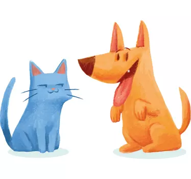 Klistermærker til kat og hund - TenStickers
