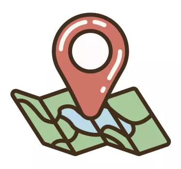 Kort til kuffert vægoverføringsbillede - TenStickers