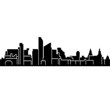 Liverpool skyline klistermærke - TenStickers